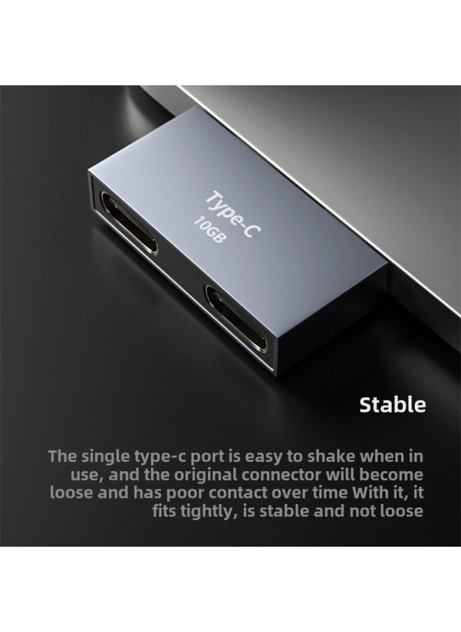 Generic - Suitable For Apple MacBook Notebook Double Typec Male To Female Adapter USB3.1 Dual Interface Fast Charging 100W-Interface Form:Type-C Revolution Double C Mother - Image 1