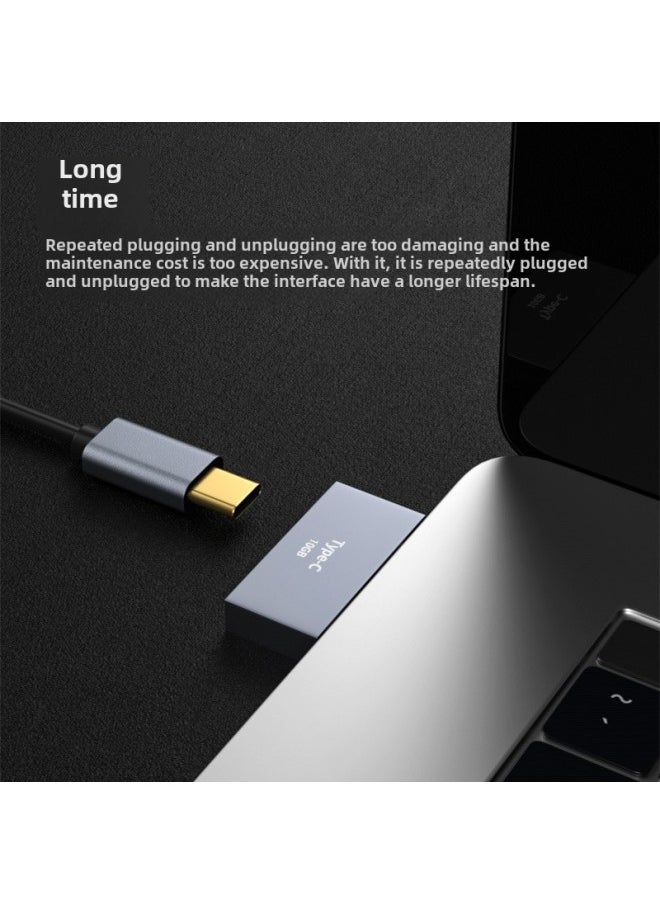 Generic - Suitable For Apple MacBook Notebook Double Typec Male To Female Adapter USB3.1 Dual Interface Fast Charging 100W-Interface Form:Type-C Revolution Double C Mother - Image 1
