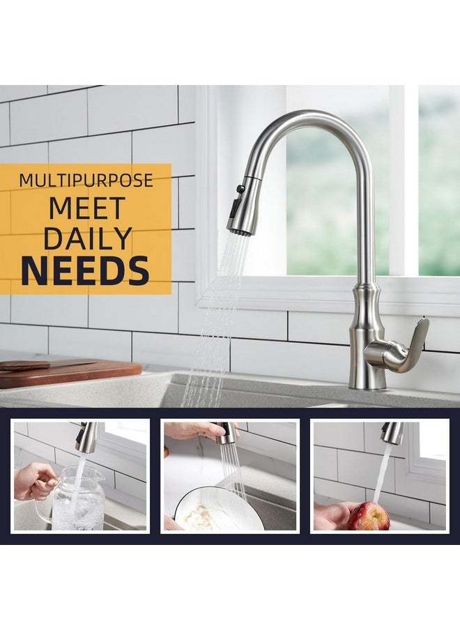 Angle Simple Angle Simple Kitchen Faucet Head Replacement, Sink Faucet Sprayer Attachment, Stream Spray and Pause Mode, Brushed Nickel  - Image 3