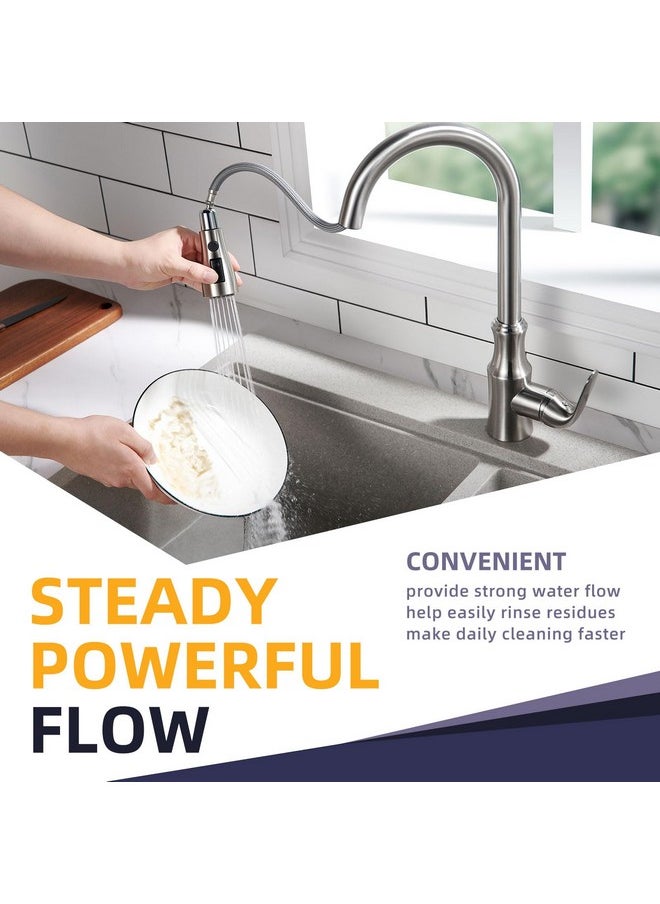 Angle Simple Angle Simple Kitchen Faucet Head Replacement, Sink Faucet Sprayer Attachment, Stream Spray and Pause Mode, Brushed Nickel  - Image 4