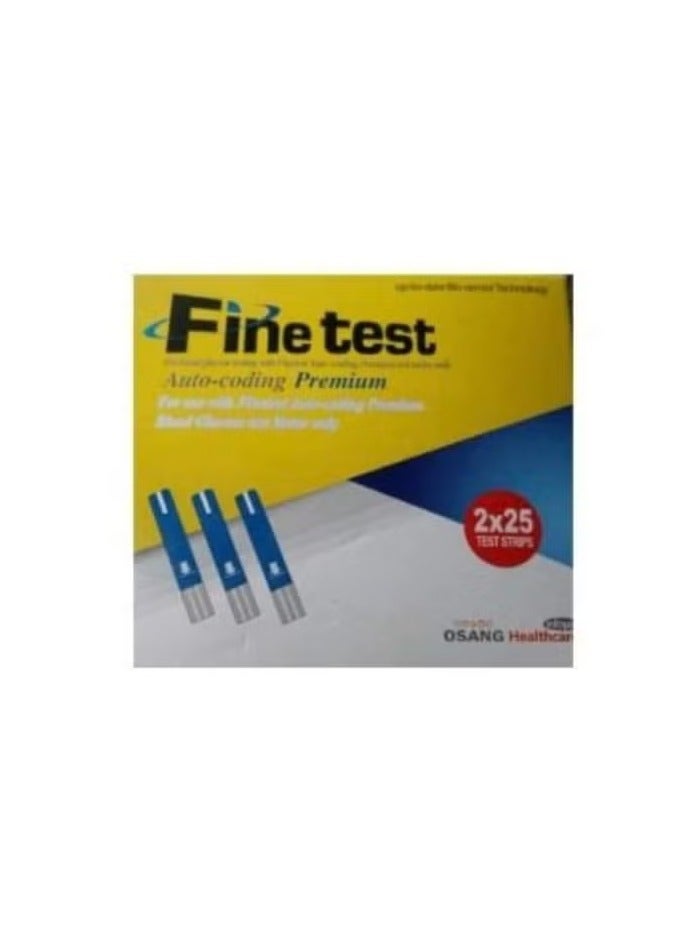 Fine Test Strips 50 Strips - Accurate and easy to measure blood sugar levels