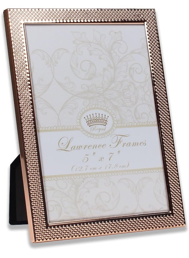 Lawrence Frames Lawrence Royal Designs 5x7 Fawn Pin Dot Pattern Copper Picture Frame, Metallic - Image 2