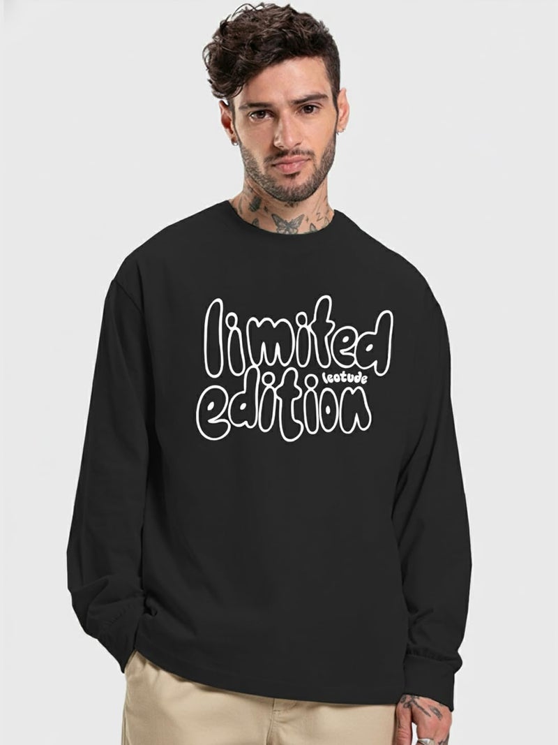 LEOTUDE Oversized Combo Tshirt Full Sleeve Graphic Printed Round Neck Tshirt for Man (FS22_MUSTRD_Leo_P_Zmix22_L) - Image 3