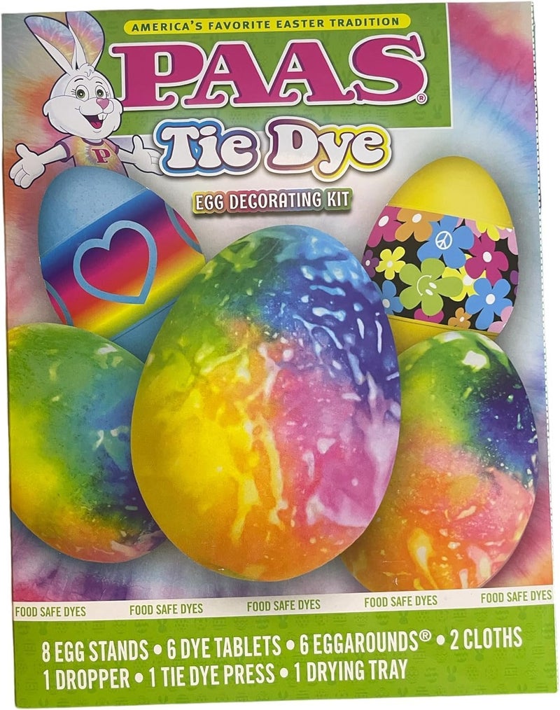 PAAS Tie Dye Easter Egg Decorating Kit - Fun and Creative Egg Decorating for Easter - Image 1
