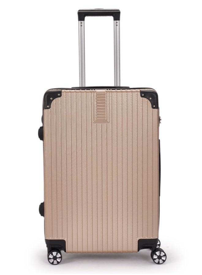 LIMRA Travel Bags 20-Inch Lightweight ABS Carry-On Luggage – 360° Spinner Wheels – Hard Shell Suitcase with Telescopic Handle Gold - Image 2