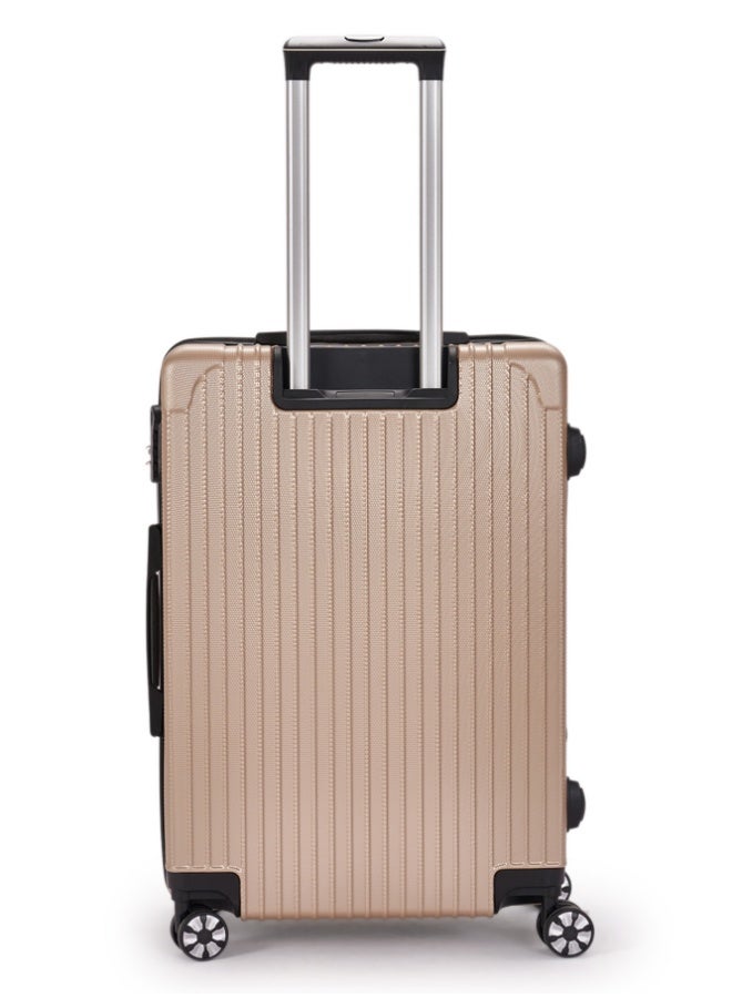 LIMRA Travel Bags 20-Inch Lightweight ABS Carry-On Luggage – 360° Spinner Wheels – Hard Shell Suitcase with Telescopic Handle Gold - Image 3