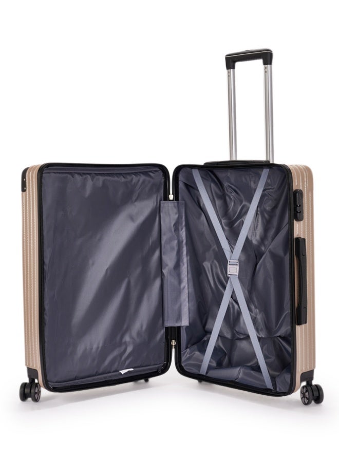 LIMRA Travel Bags 20-Inch Lightweight ABS Carry-On Luggage – 360° Spinner Wheels – Hard Shell Suitcase with Telescopic Handle Gold - Image 5