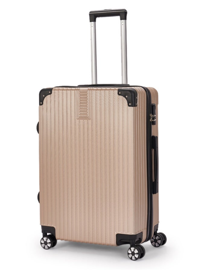 LIMRA Travel Bags 20-Inch Lightweight ABS Carry-On Luggage – 360° Spinner Wheels – Hard Shell Suitcase with Telescopic Handle Gold - Image 1