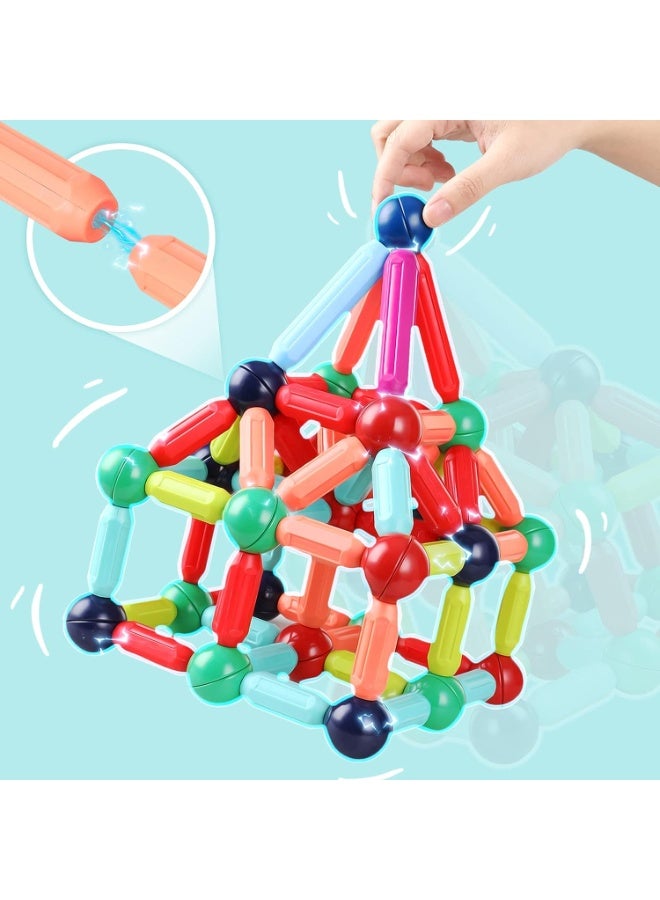 SKAFA Building Sticks Blocks Game 25 Pcs  | Unique High-Quality with Sparkling Board for Classic Fun and Elegant Play| 3D Magnet Building Puzzle Gift for Kids and Toddler. (25 Pcs)  - Image 4