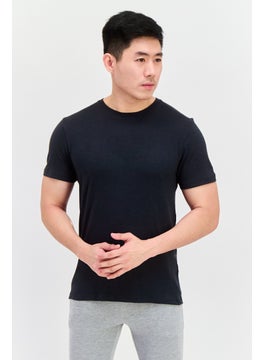 Legend Men 2 Piece Sportswear Fit Short Sleeves Training T-shirts, Black  - Image 1