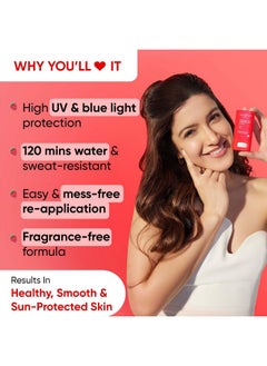 Dot & Key Strawberry Dew Spf 50 Sunscreen Stick Onthego Spf 50 Pa+++ Broad Spectrum Uva/Uvb Rays Protection With Hyaluronic & Ceramide Normal Skin Type For Hydration & Skin Barrier Mess Free 20G  - Image 4