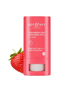 Dot & Key Strawberry Dew Spf 50 Sunscreen Stick Onthego Spf 50 Pa+++ Broad Spectrum Uva/Uvb Rays Protection With Hyaluronic & Ceramide Normal Skin Type For Hydration & Skin Barrier Mess Free 20G  - Image 1