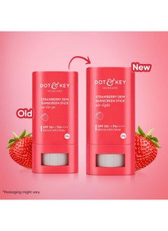 Dot & Key Strawberry Dew Spf 50 Sunscreen Stick Onthego Spf 50 Pa+++ Broad Spectrum Uva/Uvb Rays Protection With Hyaluronic & Ceramide Normal Skin Type For Hydration & Skin Barrier Mess Free 20G  - Image 5