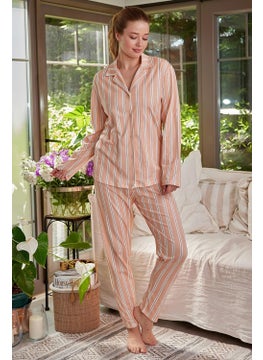 Zeyland Women's Shirt Collar Buttoned Pajama Set  - Image 1