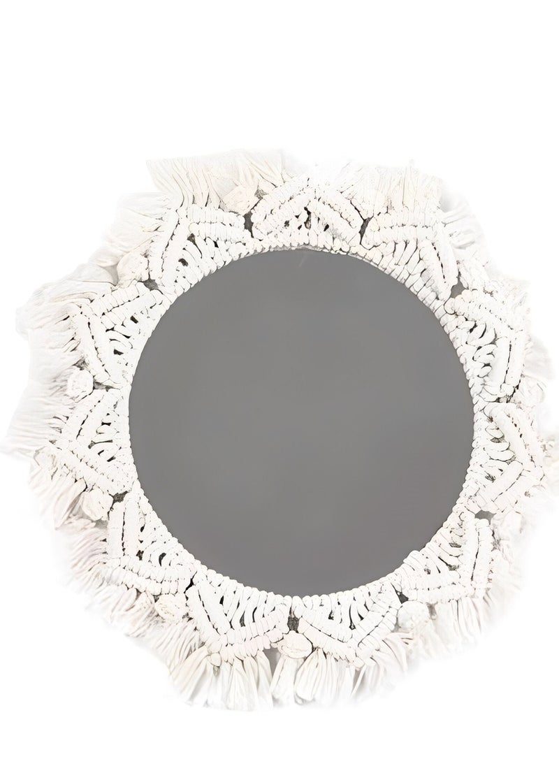 Generic - Boho macrame Woven Tapestry Wall  Mirror Hanging Tapestry - Image 1