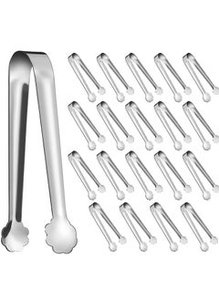 KASTWAVE Mini Serving Tongs, 20-Packs Stainless Steel Sugar Tongs, Stainless Steel Mini Serving Tongs Appetizers Tongs Small Kitchen Tongs for Tea Party Coffee Bar, Tea Party, Desserts Party and Ice Bucket  - Image 1