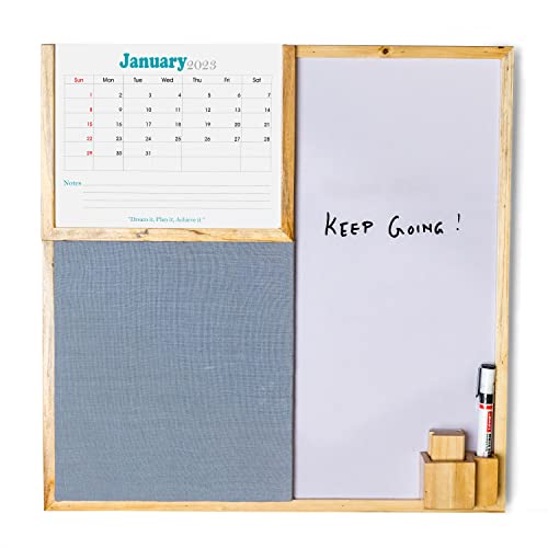 IVEI Combination Board with Planner, Pin Board & Whiteboard - Grey - Innovative Organizer for Kids and Adults to Do Boards – Best Gift for Home, Office, School - Image 3