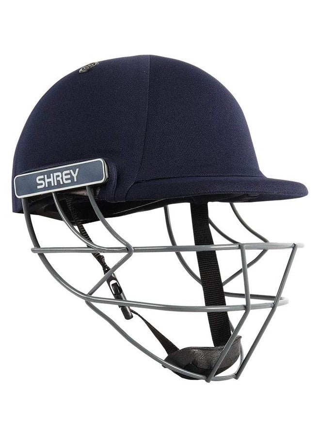 Shrey Performance Mild Steel Visor Cricket Helmet, Men's Small (Navy Blue) - Image 1
