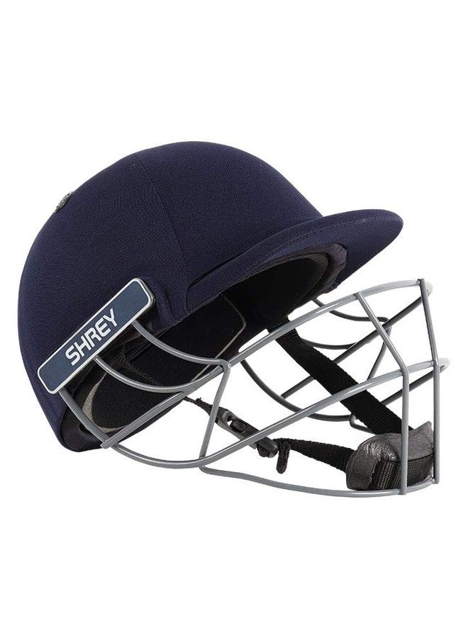 Shrey Performance Mild Steel Visor Cricket Helmet, Men's Small (Navy Blue) - Image 2