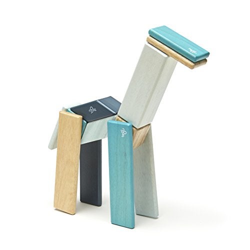 Tegu مجموعة كتل خشبية مغناطيسية تegu مكونة من 14 قطعة، زرقاء - Image 3