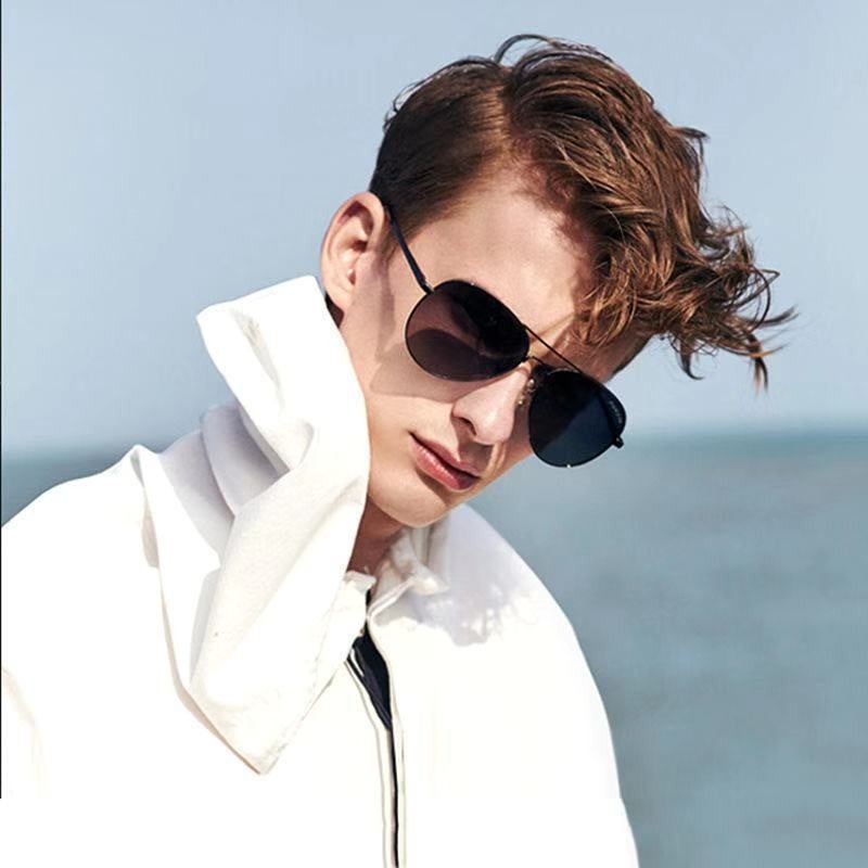 Men's Polarized Sunglasses Retro Aviator Metal Frame UV400 - Image 2