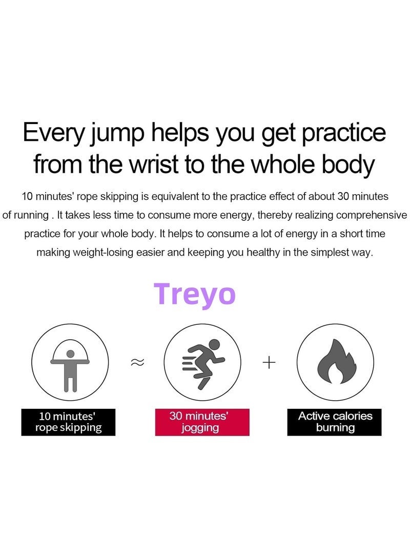 YUJA Adjustable Speed Heavy Weighted Steel Wire Exercise Skipping Jump Rope|Heavy Skipping Rope PVC Weighted Speed Exercise Jump Rope Breathing Handle 360 Degree rotation - Image 5