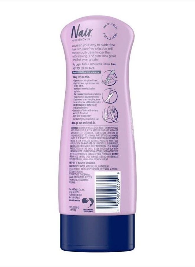 Nair Hair Remover Lotion Cocoa Butter & Vitamin-E 9 Ounce (266ml) (2 Pack)  - Image 2