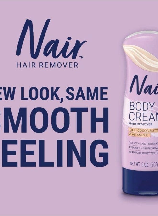 Nair Hair Remover Lotion Cocoa Butter & Vitamin-E 9 Ounce (266ml) (2 Pack)  - Image 3