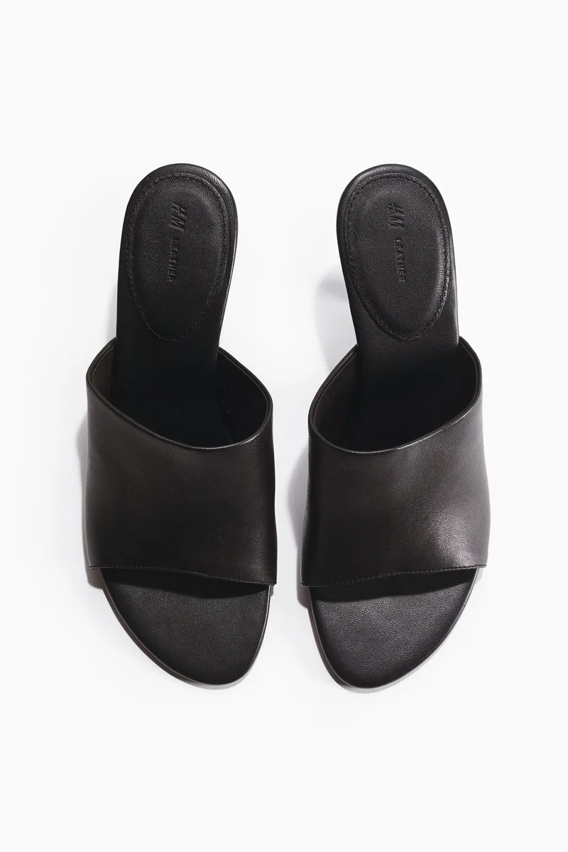 H&M Heeled leather sandals
