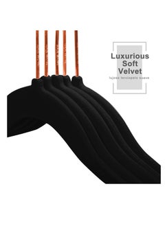Red Dot Gift 50 Pieces 30cm Premium Kids Velvet Hangers with Copper/Rose Gold Hooks, Space Saving Ultra-Thin, Non-Slip Baby Hangers for Children's Skirt Dress Pants,Clothes Hangers  - Image 5