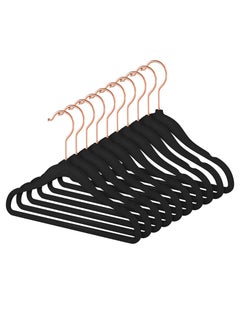 Red Dot Gift 50 Pieces 30cm Premium Kids Velvet Hangers with Copper/Rose Gold Hooks, Space Saving Ultra-Thin, Non-Slip Baby Hangers for Children's Skirt Dress Pants,Clothes Hangers  - Image 4