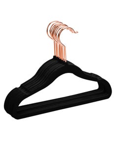 Red Dot Gift 50 Pieces 30cm Premium Kids Velvet Hangers with Copper/Rose Gold Hooks, Space Saving Ultra-Thin, Non-Slip Baby Hangers for Children's Skirt Dress Pants,Clothes Hangers  - Image 1