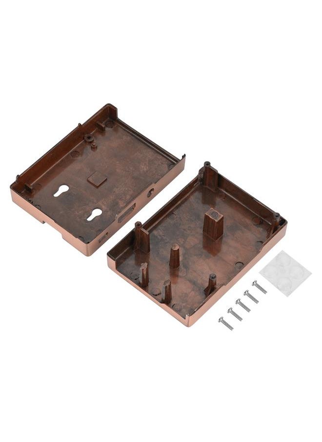 Thoraya Aluminium Alloy Enclosure Box Protective Case for Raspberry Pi 3/2 Model B and B+ (Brown Red)  - Image 1