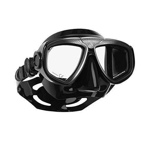 SCUBAPRO Zoom Scuba Mask with Ultra Clear Dual Lens and LensChange System for Optical Lenses for Diving Full Black - Image 3