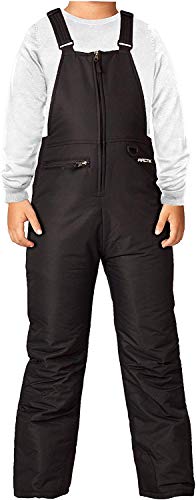 Arctix Kids Insulated Snow Bib Overalls, Black, Large - Image 3