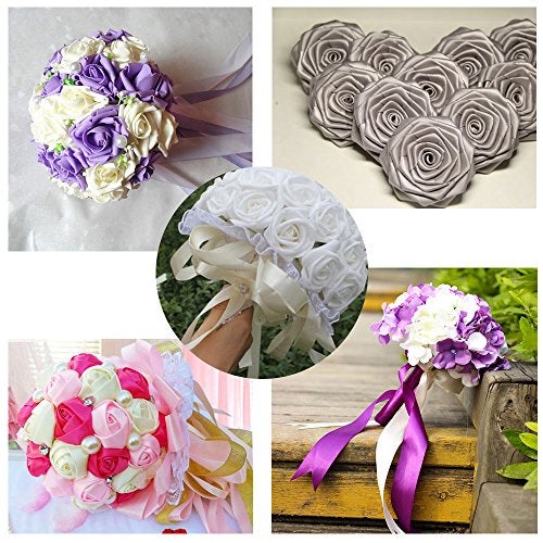 David accessories Double Face Satin Ribbon 1" Wide x 20 Yards for Party Wedding Home Decoration Handmade Craft (810 Ivory) - Image 3