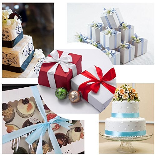 David accessories Double Face Satin Ribbon 1" Wide x 20 Yards for Party Wedding Home Decoration Handmade Craft (810 Ivory) - Image 2