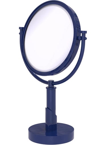 Allied Brass Allied Brass TR-4/3X-MBL Tribecca Collection 8 Inch Vanity Top Make-Up Mirror 3X Magnification, Mediterranean Blue 