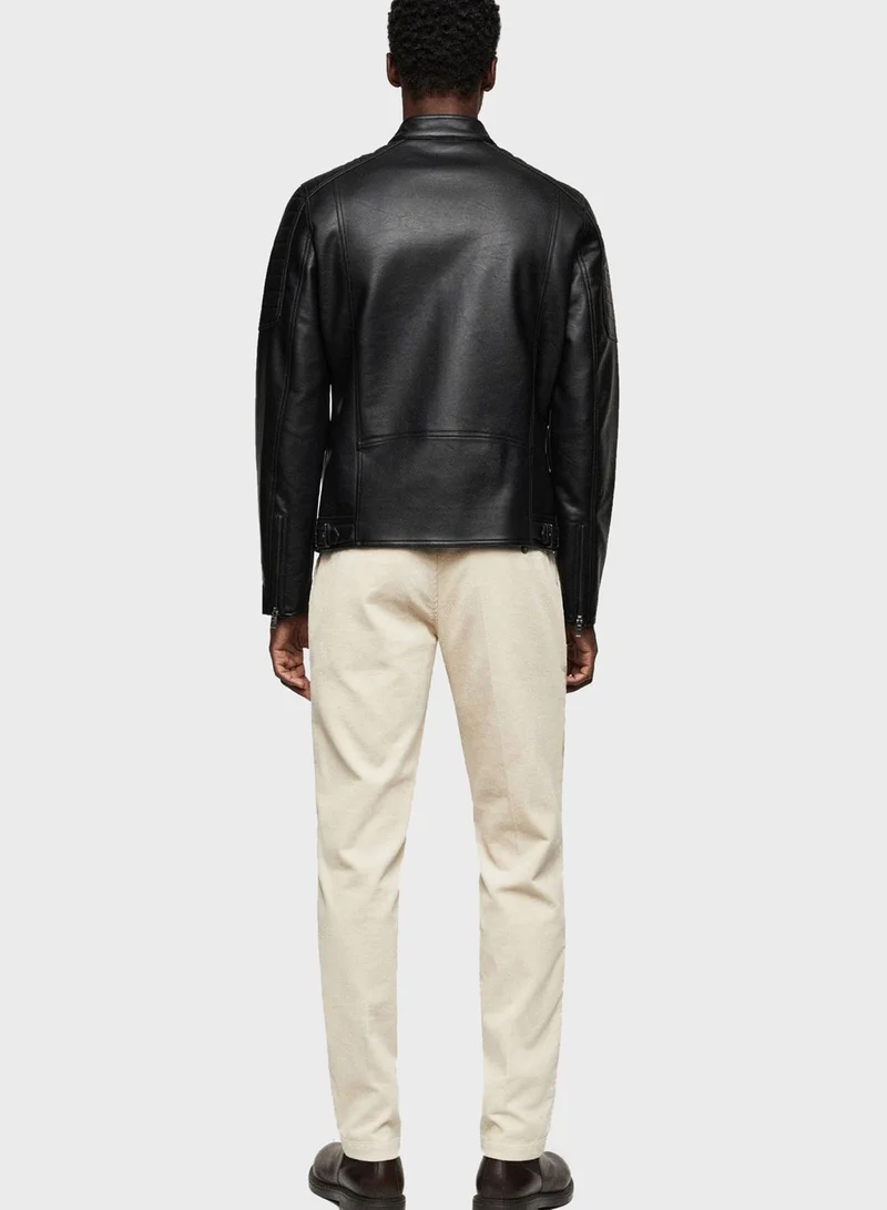 Mango Man Classic Biker Jacket