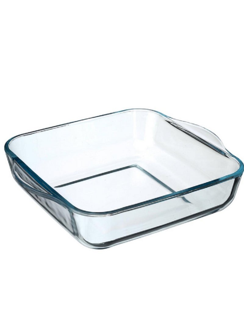 حامل ماكينة تحضير طبق مربع زجاجي متين عالي الجودة من فايف سيمبلي سمارت، شفاف 22 سم
