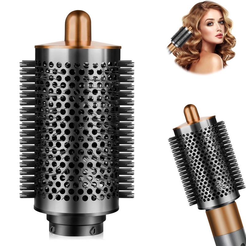 Liopif Large Volumizing Round Brush for Dyson Airwrap Styler Attachment,Upgraded Larger Round Brush Tool and Hair Style Replacement for Airwrap Accessories (Nickel/Copper) - Image 1