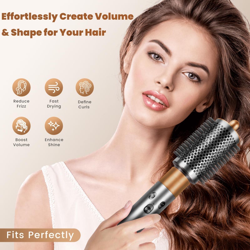 Liopif Large Volumizing Round Brush for Dyson Airwrap Styler Attachment,Upgraded Larger Round Brush Tool and Hair Style Replacement for Airwrap Accessories (Nickel/Copper) - Image 4