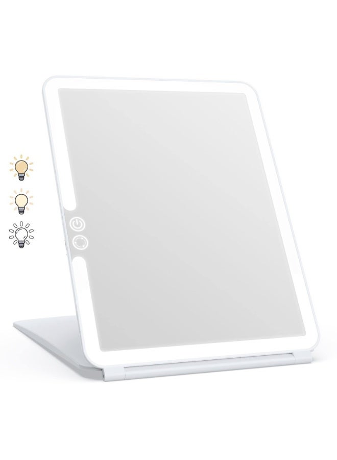 LED Makeup Mirror with 72 Lights, Dimmable Touch Screen, 3 Color Lighting - Image 1