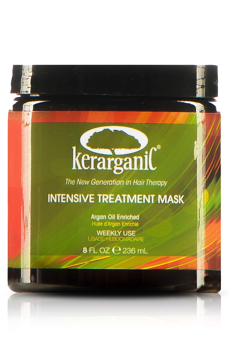 KERARGANIC Intensive Treatment Mask Argan Oil Enriched Keratin Hair Repair Treatment, 8oz - Image 1