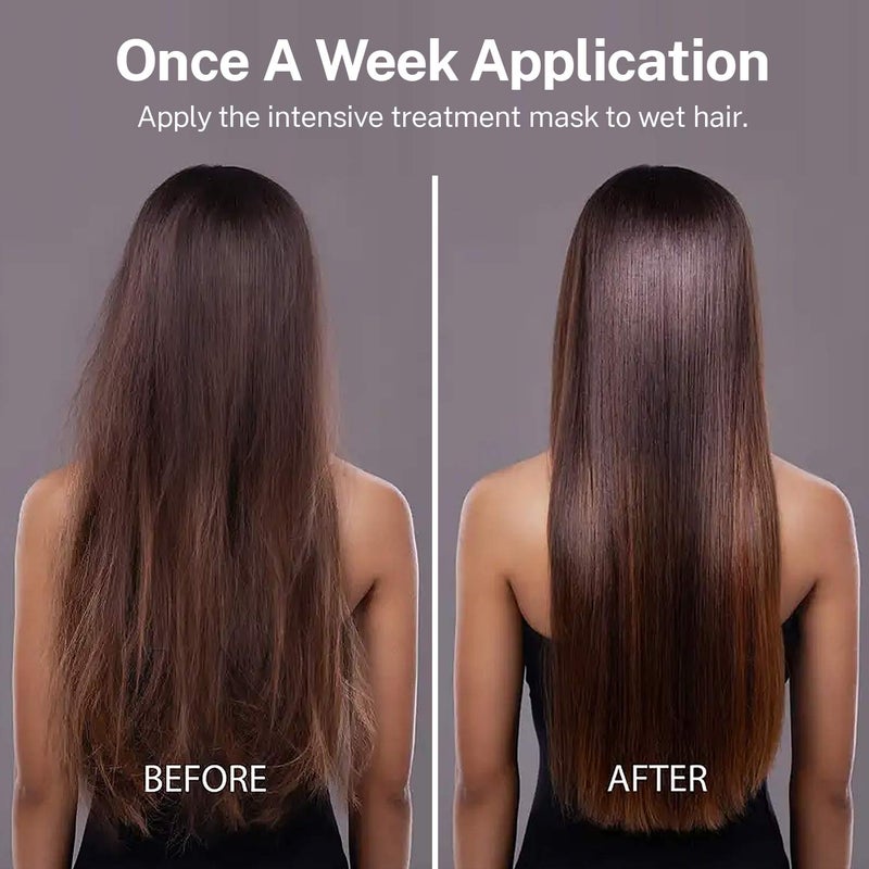 KERARGANIC Intensive Treatment Mask Argan Oil Enriched Keratin Hair Repair Treatment, 8oz - Image 3