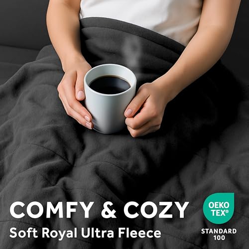 Sunbeam Royal Ultra Fleece Heated Throw Electric Blanket, 50" x 60", 4 Heat Settings, 4-Hour Auto Shut-Off, Warming Throw for Couch or Bed, Fast Heating, Machine Washable, Warm and Cozy, Night Fog - Image 4