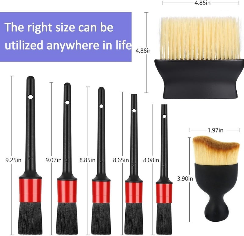SWAMINE Car Interior Dust Sweeping Soft Brush,Car Detailing Brush Set for Interior Exterior,Car Cleaning Dusting Brush for Auto Dashboard,Vents,Computer,Leather(8pcs) - Image 2