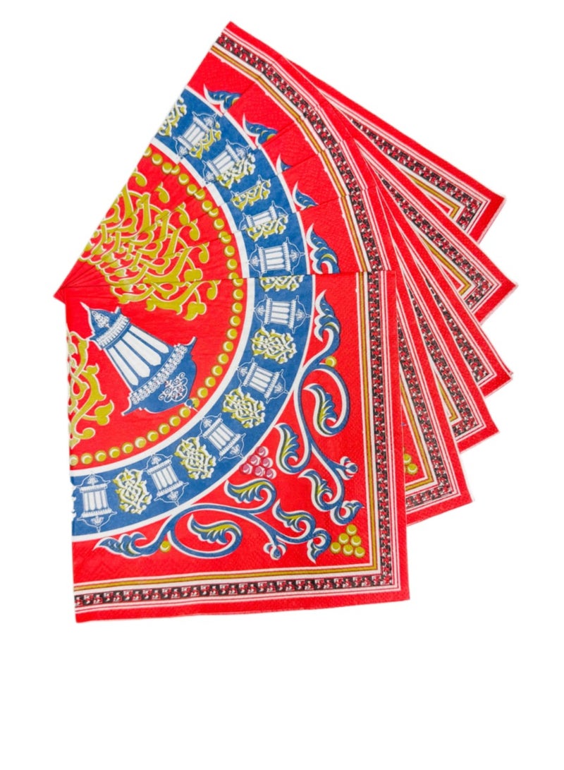 Ramadan Napkin Red - set of 20 - Image 1
