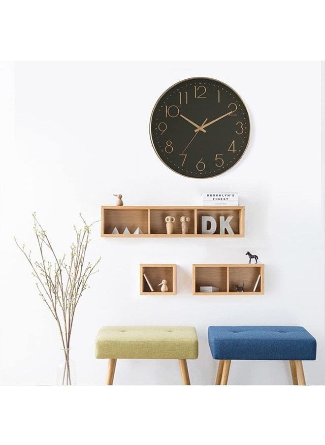 Arabest - Wall Clock, Silent Non-ticking Quality Quartz Battery Operated, Round Easy to Read, Silent Wall Clock, For Bedroom, Living Room, Kitchen, Office, School Home Decor - Image 1