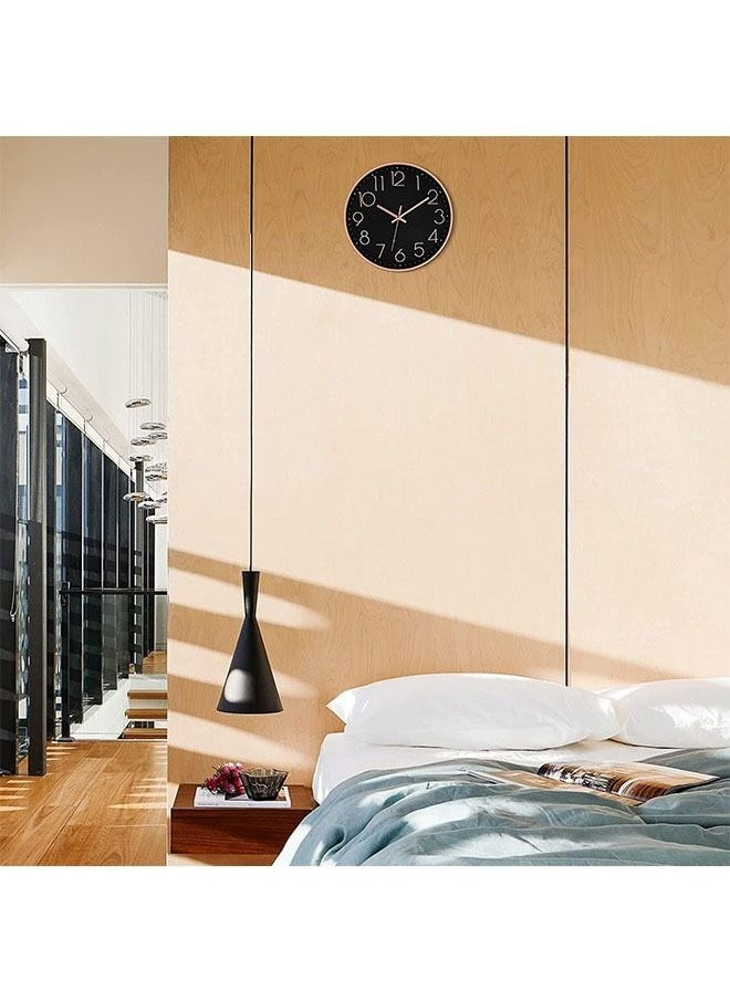 Arabest - Wall Clock, Silent Non-ticking Quality Quartz Battery Operated, Round Easy to Read, Silent Wall Clock, For Bedroom, Living Room, Kitchen, Office, School Home Decor - Image 1